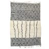 Handknotted 8x10 White and Gray Scandinavian Moroccan Wool Rug