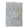 Handknotted 7x10 White and Gray Scandinavian Moroccan Wool Carpet