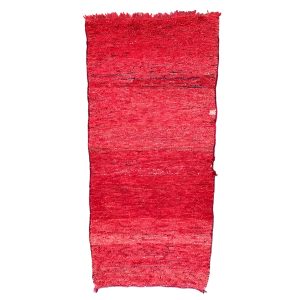 Handmade 4x7 Red and Pink Mid-Century Modern Moroccan Wool Rug