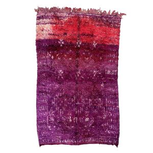 Handwoven 6x10 Purple and Megenta Tribal Moroccan Wool Rug