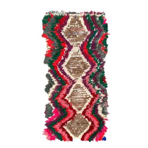 Handmade 2x4 Colorful Tribal Mixed Wool Moroccan Rug