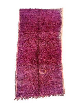 Handmade 6x12 Purple Mid-Century Modern Moroccan Wool Rug