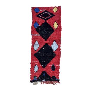 Handmade 3x8 Colorful Bohemian Cotton Moroccan Rug
