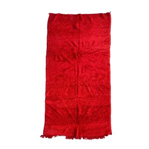 Handmade 5x10 Red Mid-Century Modern Wool Morrocan Rug