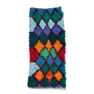 Handmade 3x6 Colorful Bohemian Moroccan Rug