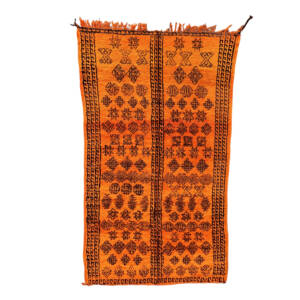 Handmade 5x10 Orange with Gray Bohemian Moroccan Rug