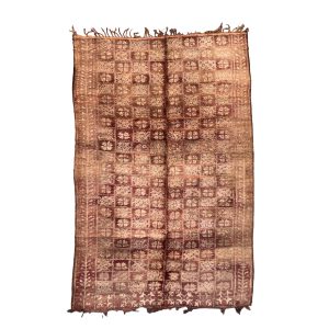 Handmade 6x9 Brown and Beige Traditional & Oriental Moroccan Wool Rug