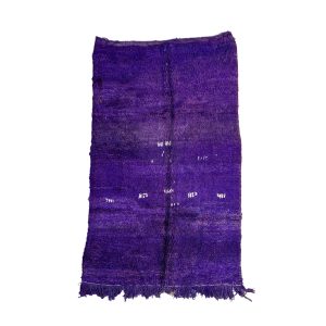 Handmade 6x9 Blue with purple Mid-Century Modern Moroccan Rug