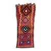 Handknotted 3x8 Small Colorful and Purple Bohemian & Eclectic Moroccan Mixed Wool & Cotton Carpet