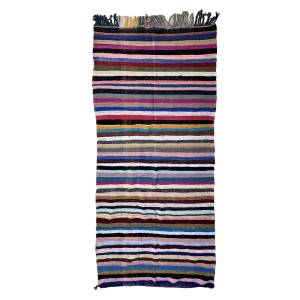 Flatwoven 5x11 Colorful Bohemian & Eclectic Moroccan Recycled Textiles Carpet