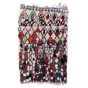 Handmade 5x8 Colorful Bohemian & Eclectic Berber Mixed Wool & Cotton Carpet