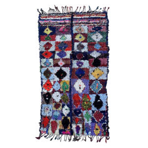 Handwoven 5x9 Colorful Bohemian & Eclectic Berber Recycled Textiles Rug