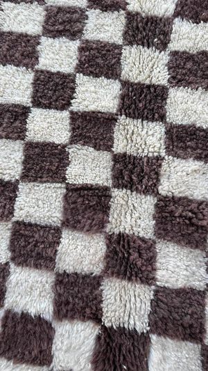 Brown checkered rug