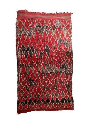 Authentic Red Moroccan Rug - Boho Rug - 6x11 Area Rug