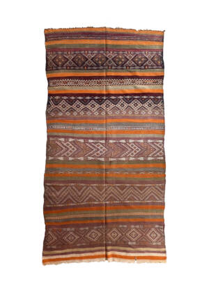 Striped Kilim Rug - Vintage Ethnic 5x10 Rug